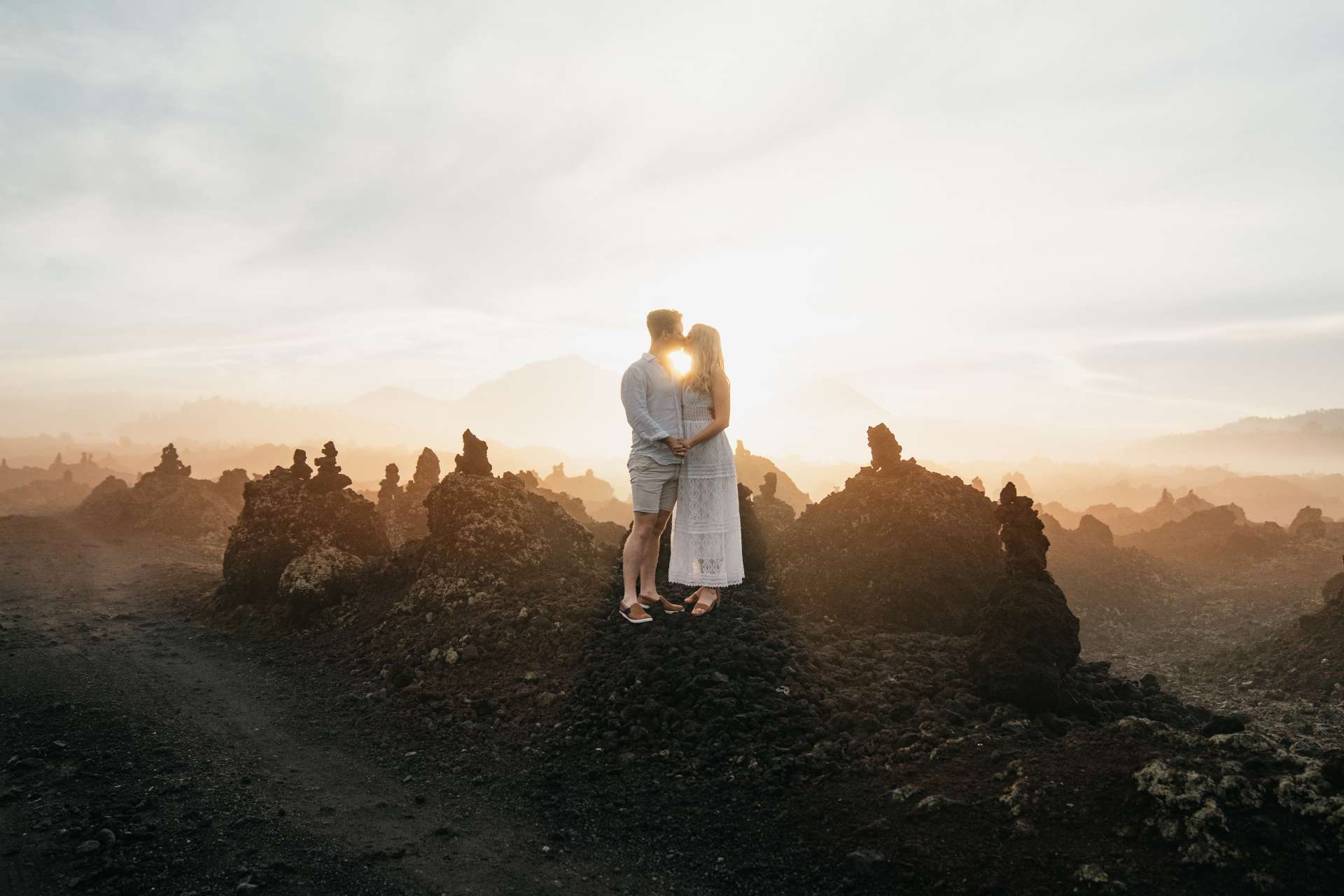 mykeala kim engagement session bali batur black lava