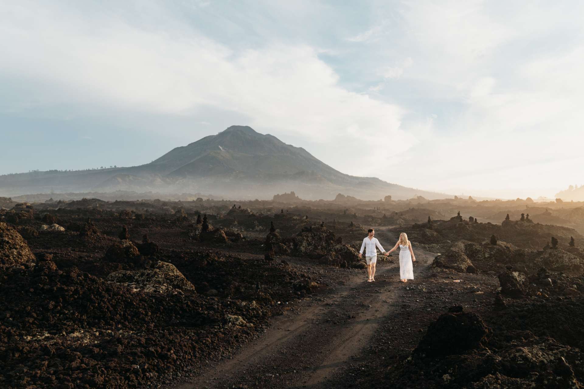 mykeala kim engagement session bali batur black lava