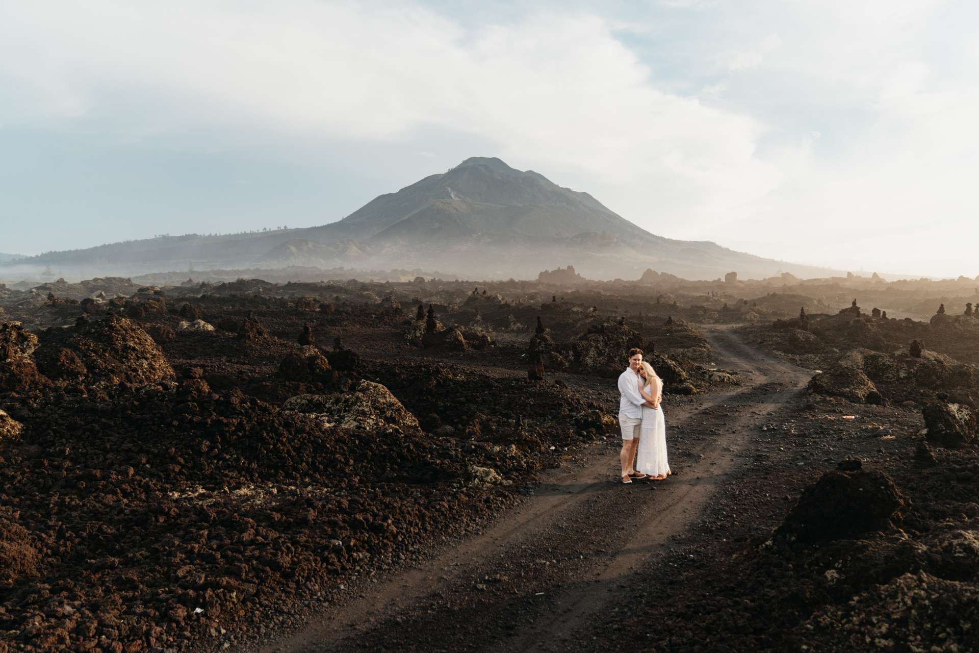 mykeala kim engagement session bali batur black lava