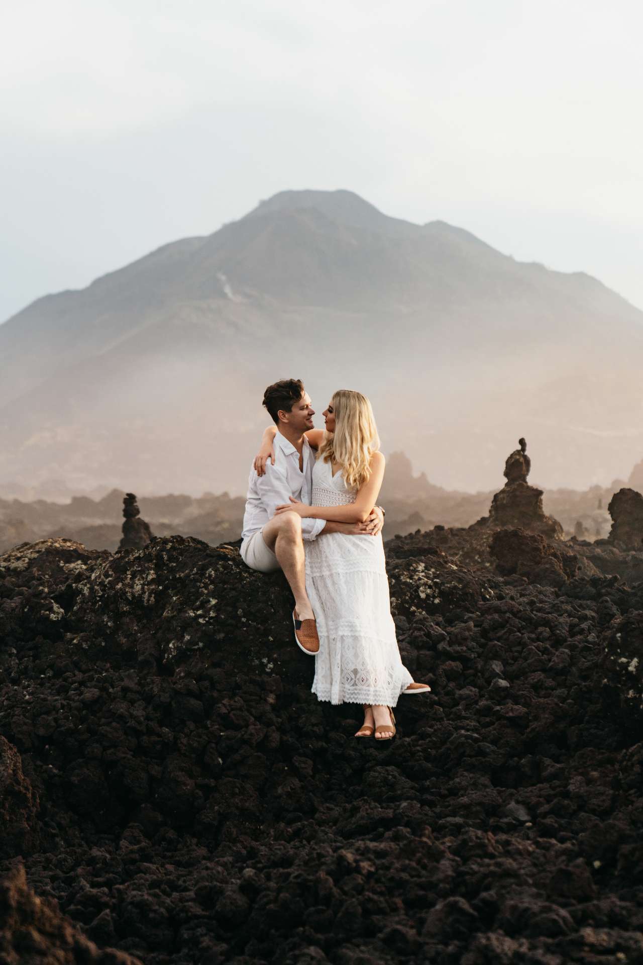 mykeala kim engagement session bali batur black lava