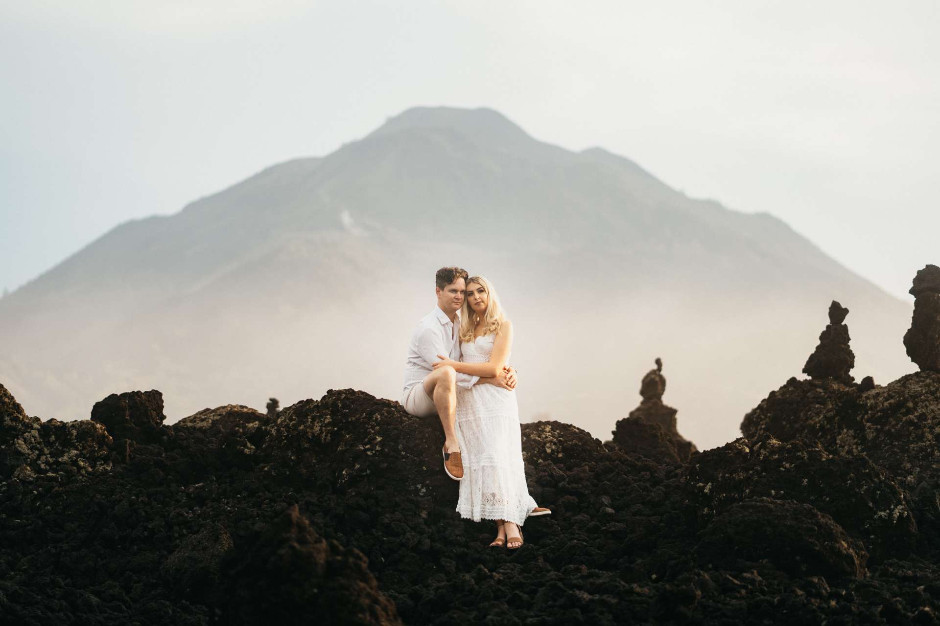 mykeala kim engagement session bali batur black lava