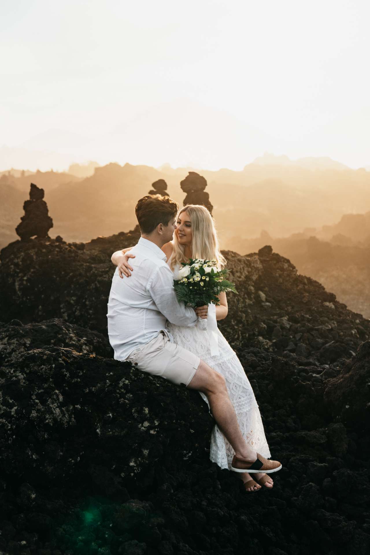 mykeala kim engagement session bali batur black lava