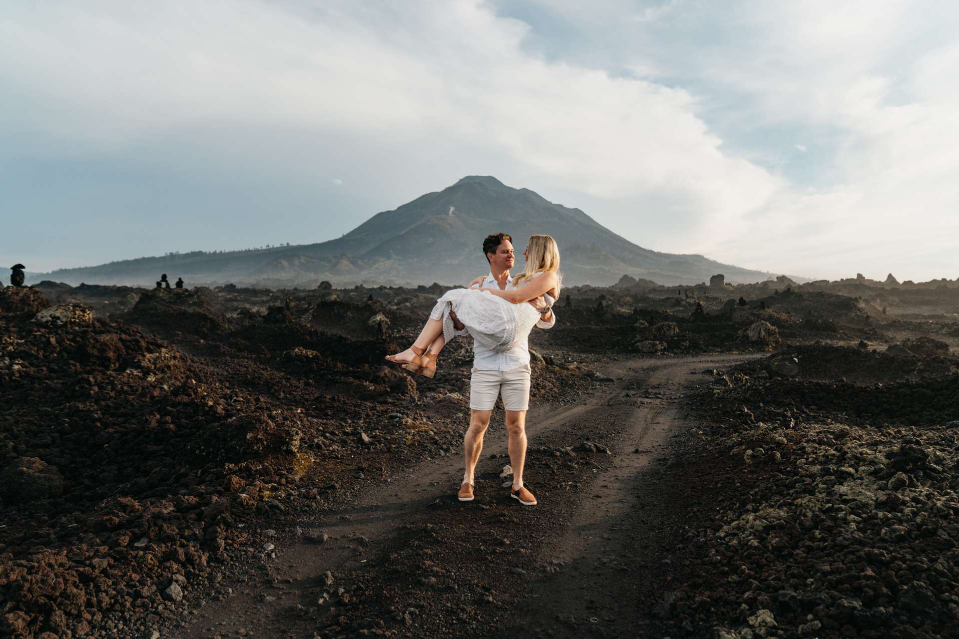 mykeala kim engagement session bali batur black lava