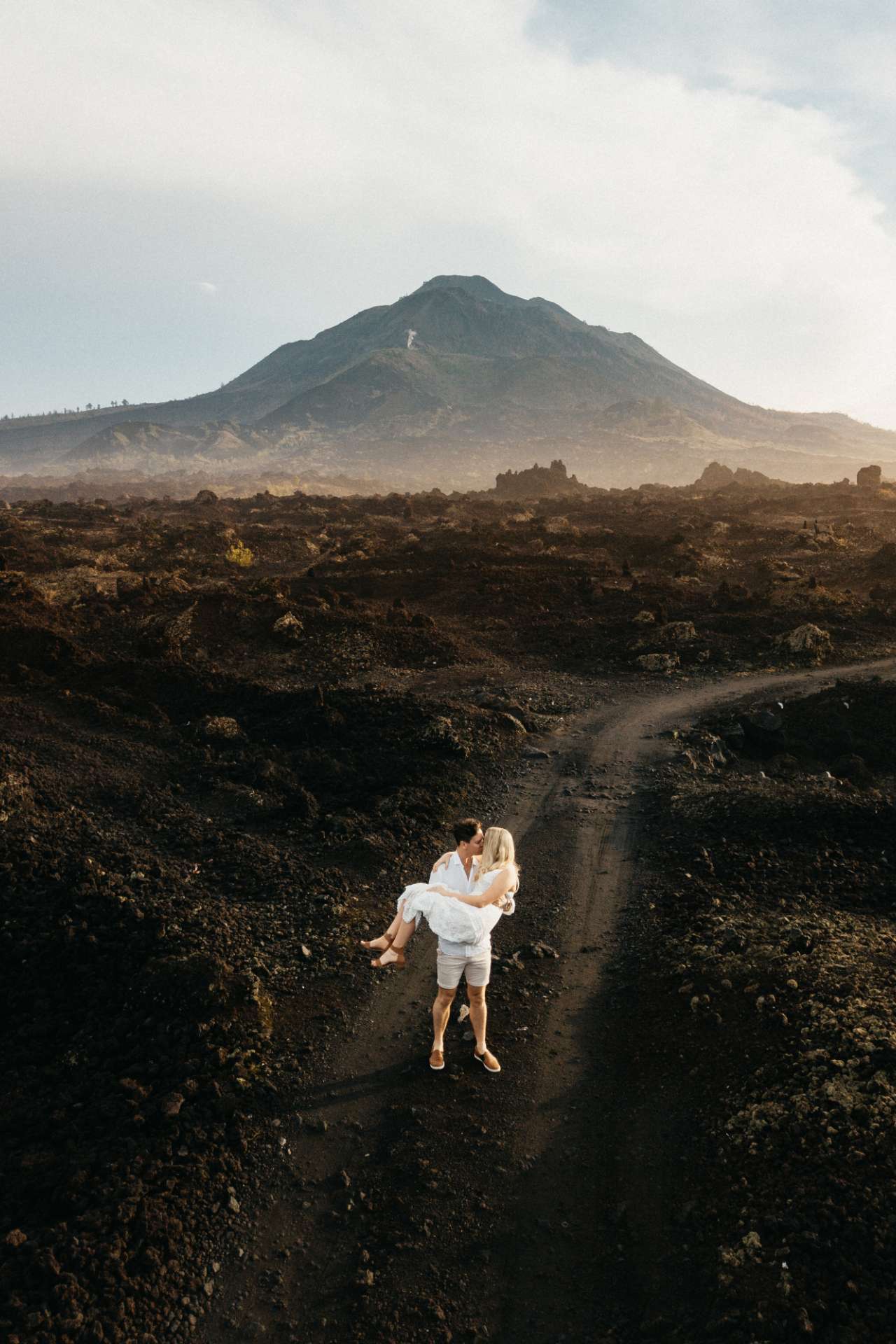 mykeala kim engagement session bali batur black lava