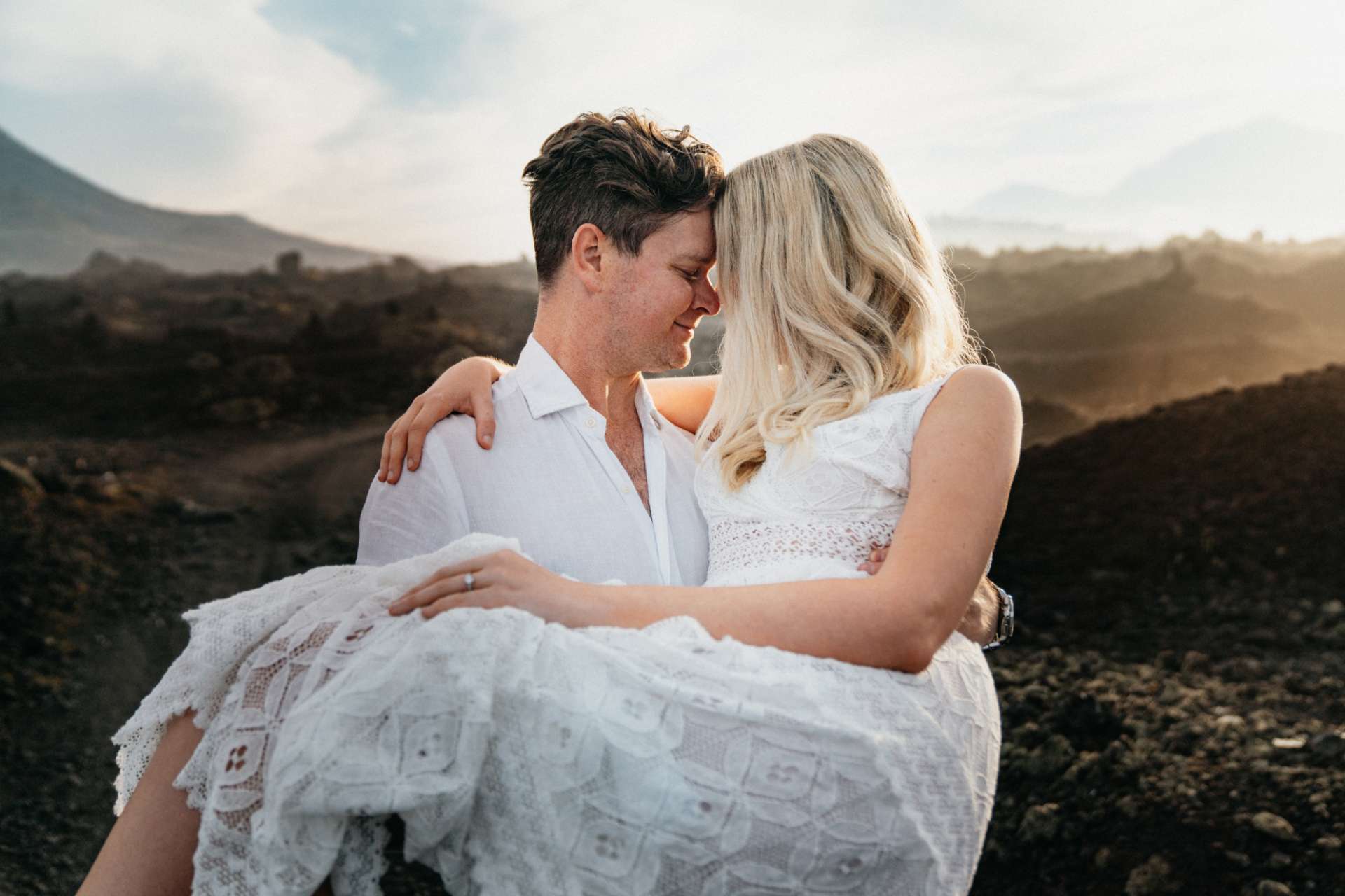 mykeala kim engagement session bali batur black lava
