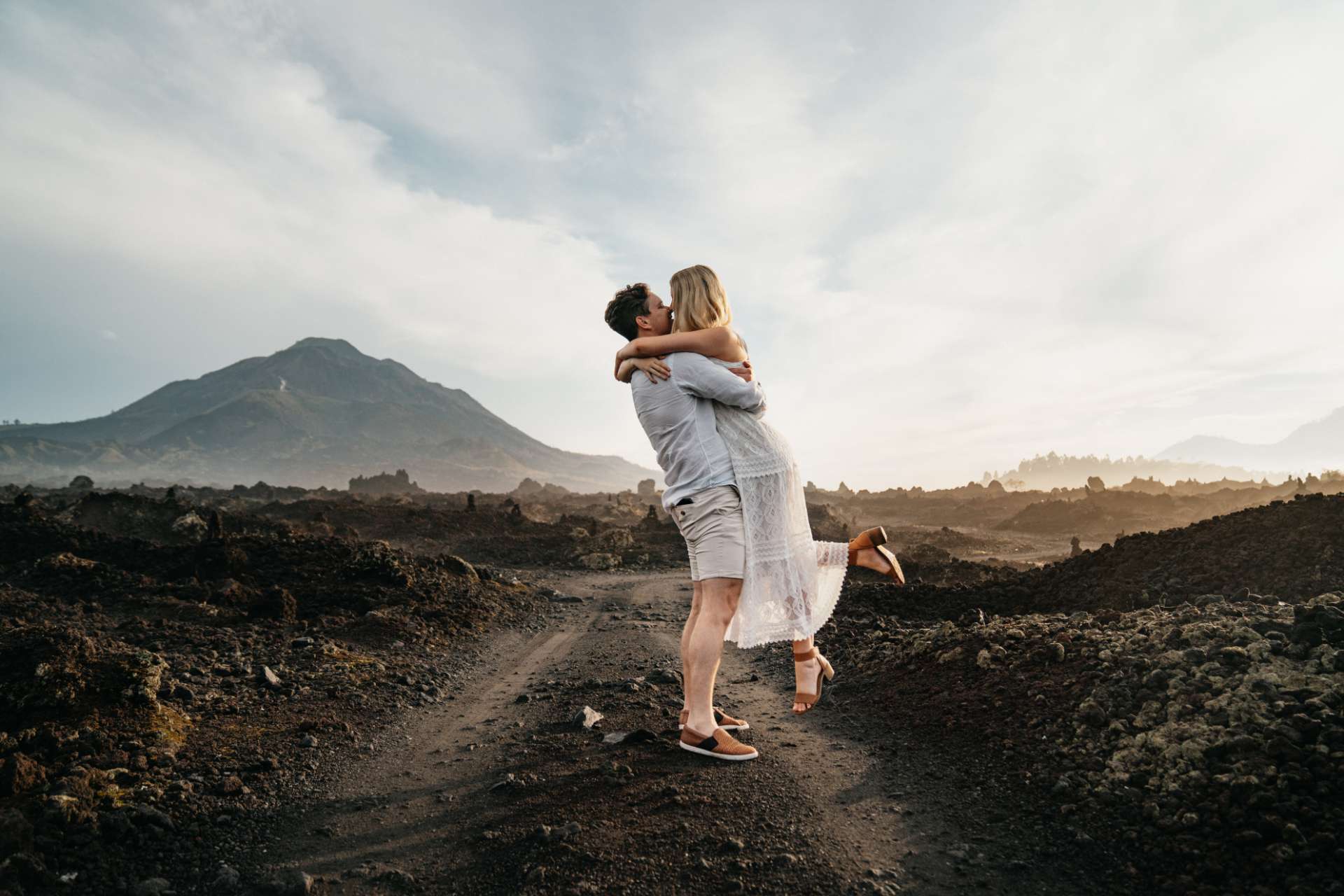 mykeala kim engagement session bali batur black lava