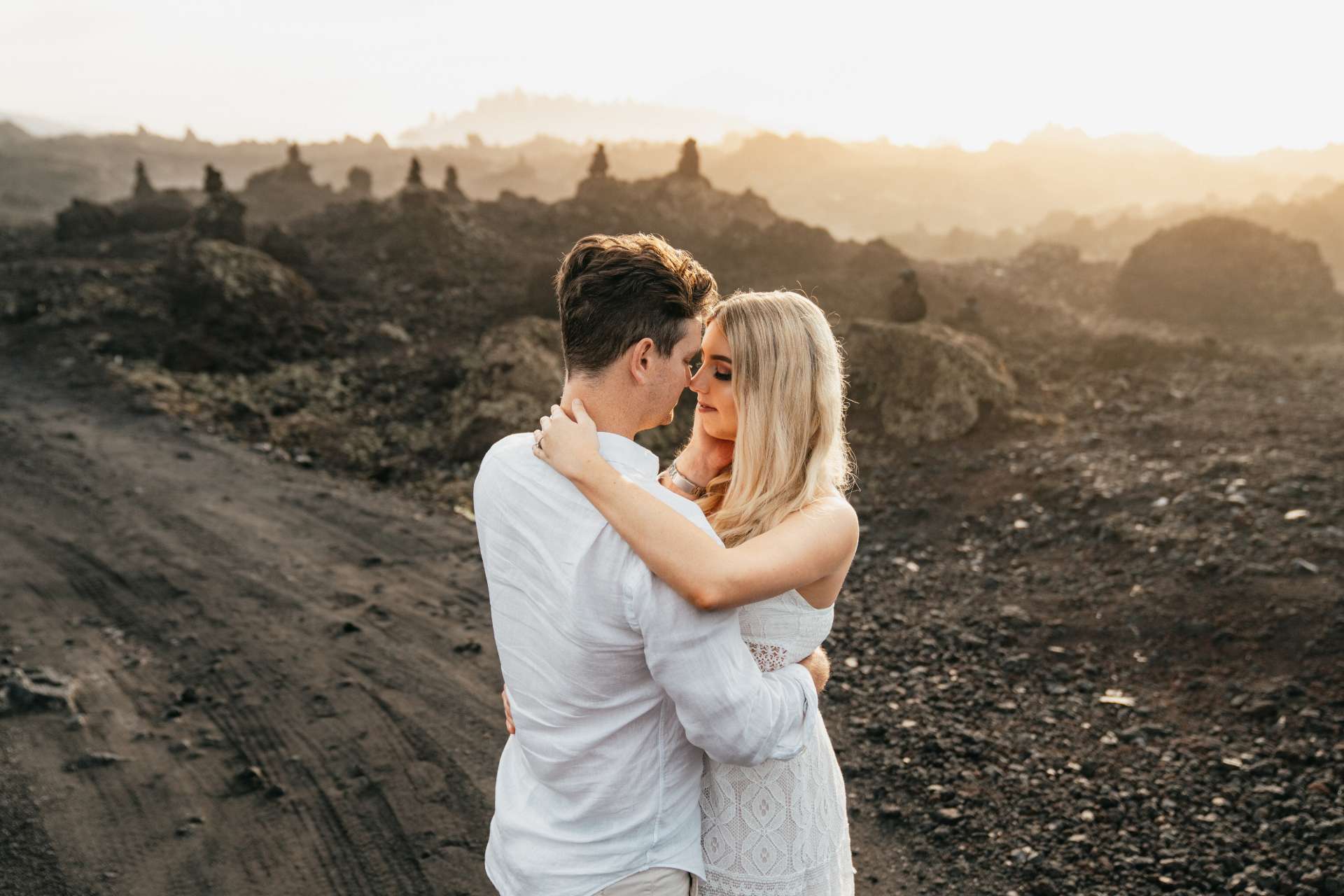 mykeala kim engagement session bali batur black lava