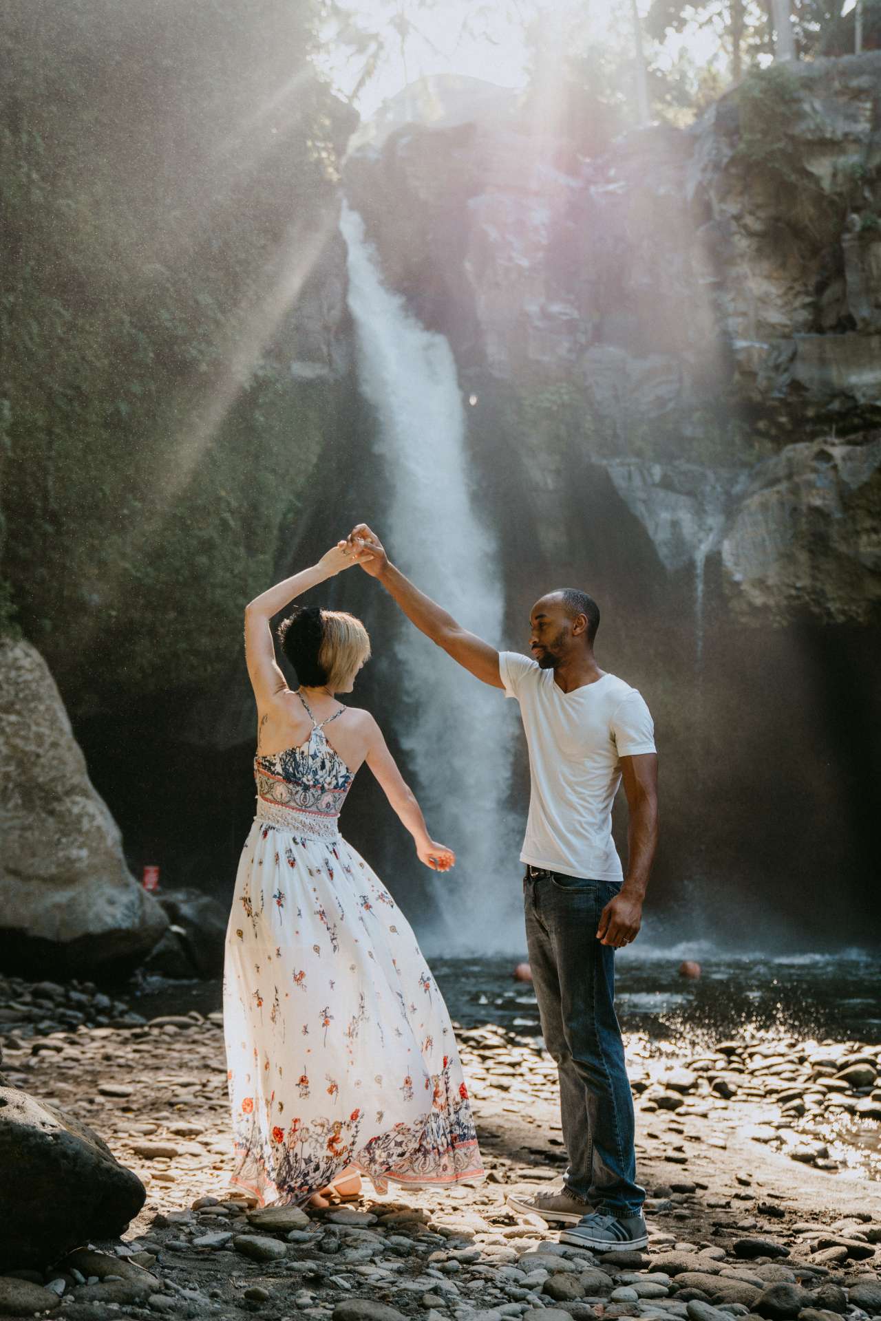 vanessa robert photoshoot blangsinga waterfall bali