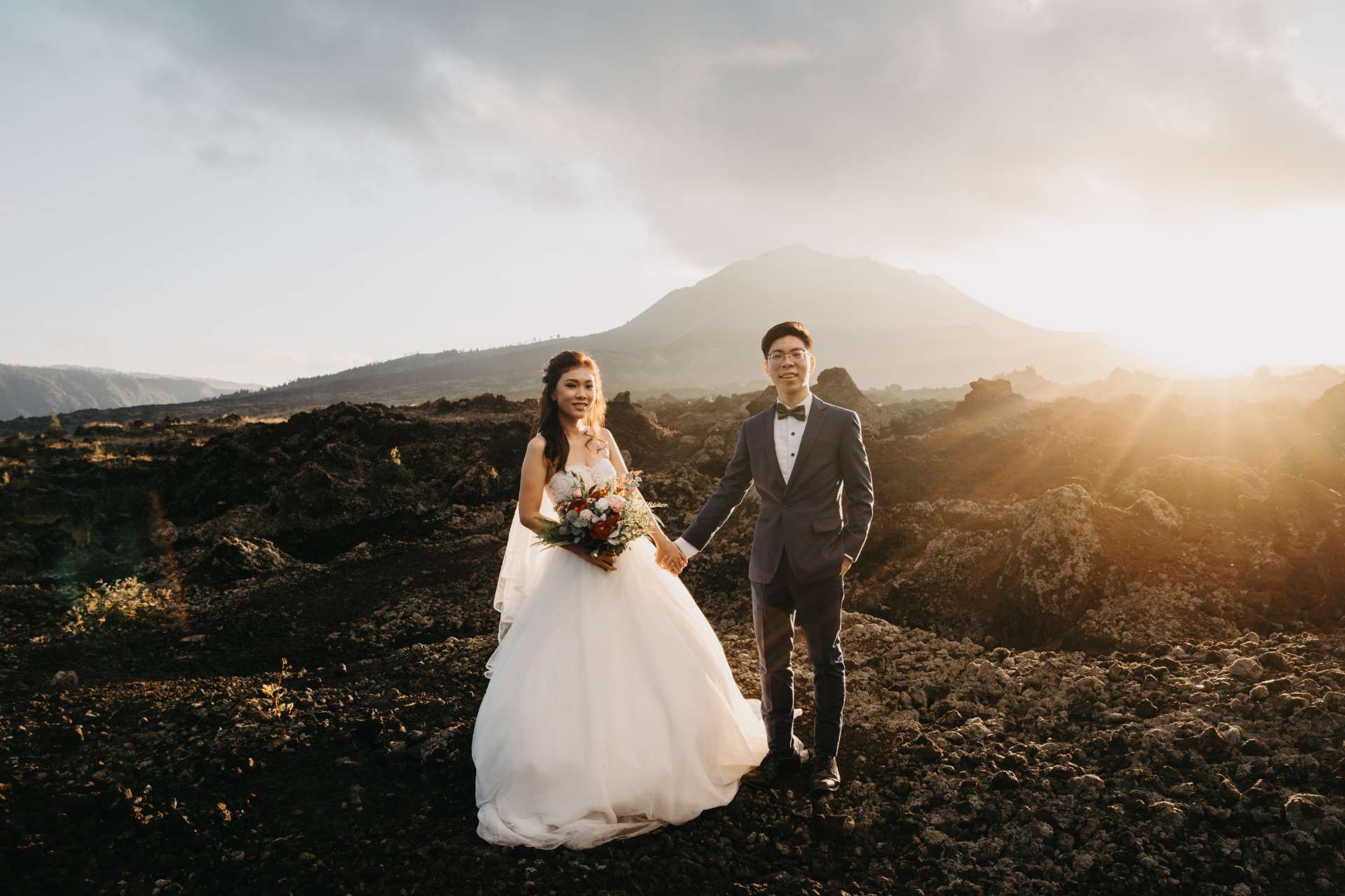 via roy prewedding bali black lava mountain