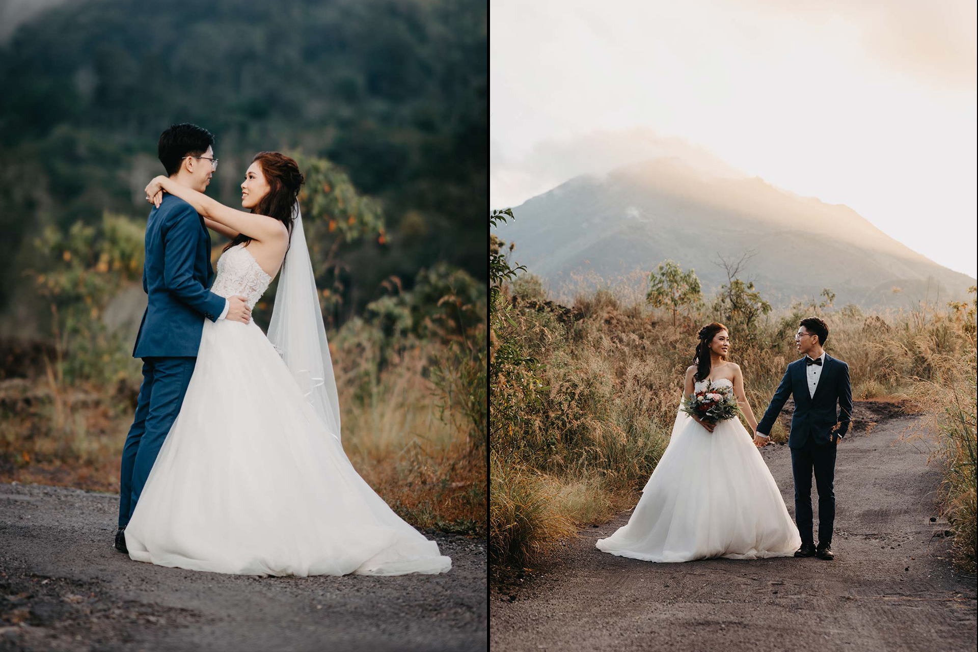 via roy prewedding bali black lava mountain