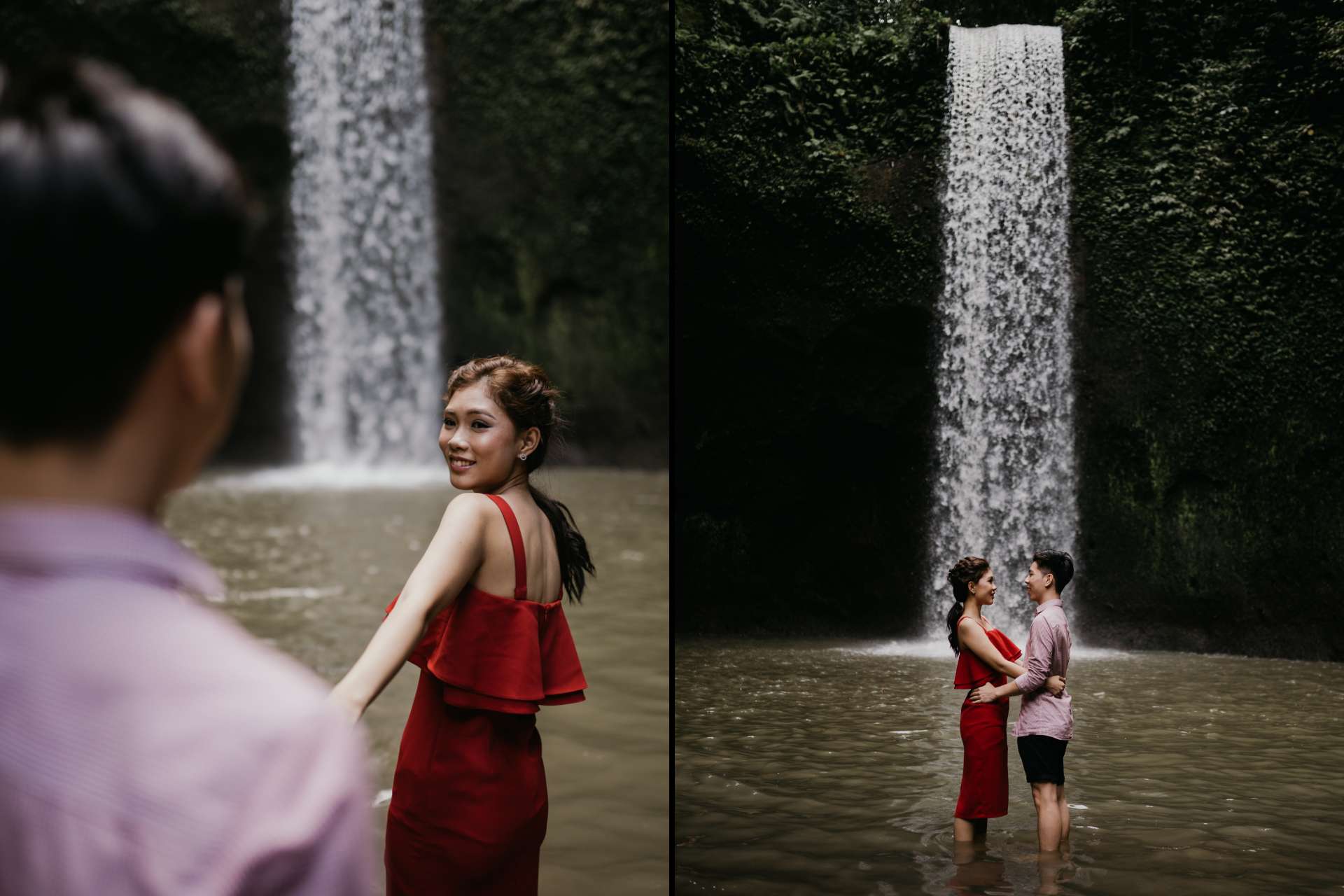 via roy prewedding bali tibumana waterfall ubud