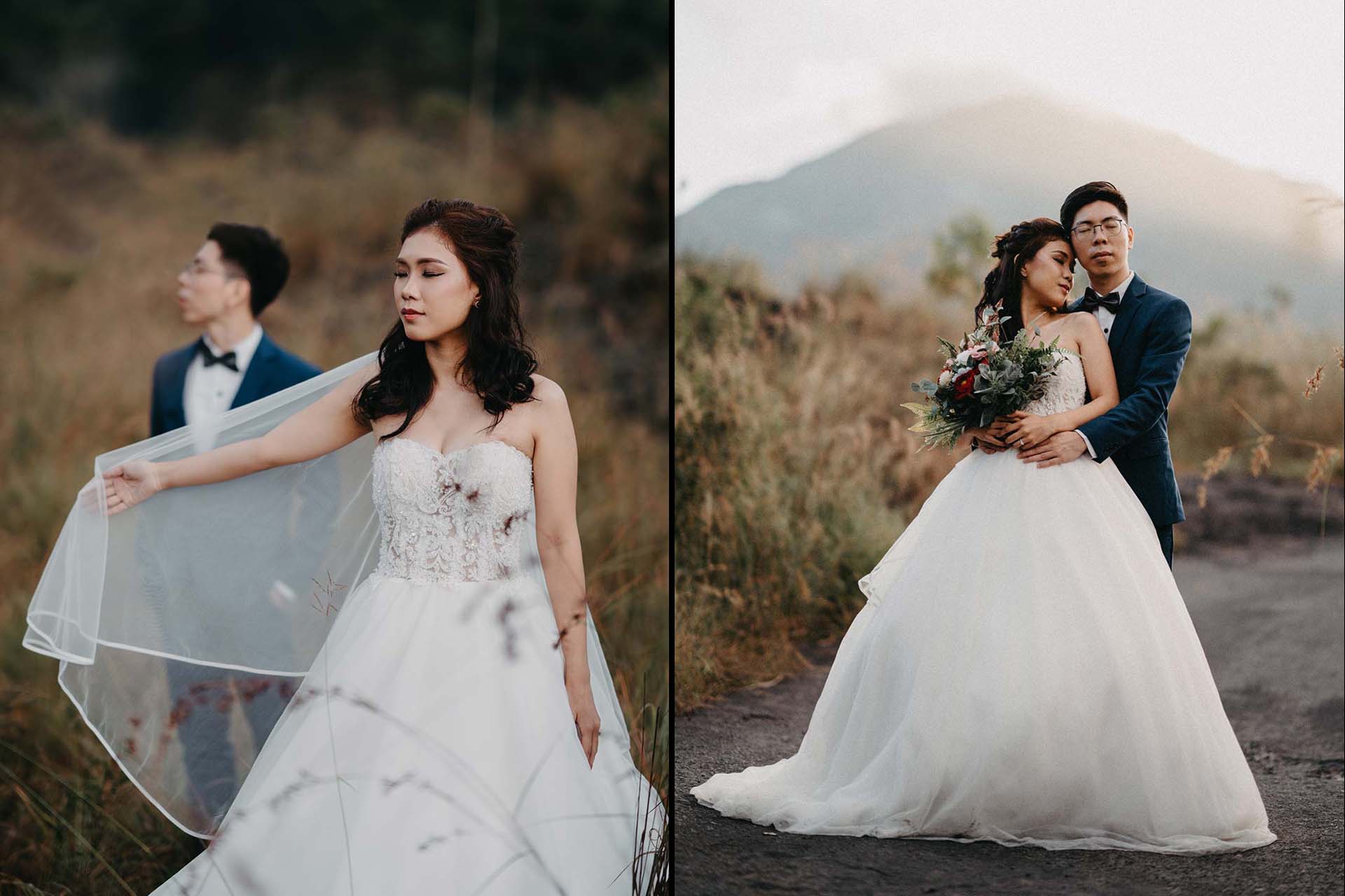 via roy prewedding bali black lava mountain